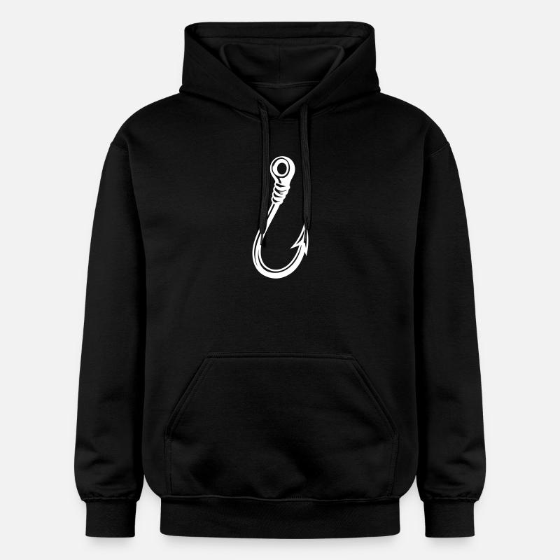 Icône de l’hameçon à pêche - Sweat à capuche Softstyle® Gildan Unisexe - noir