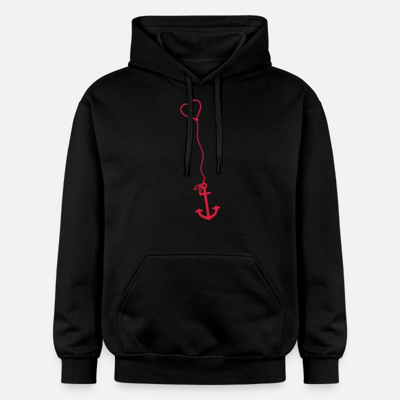 herzbalon_anker_01 - Sweat à capuche Softstyle® Gildan Unisexe - noir