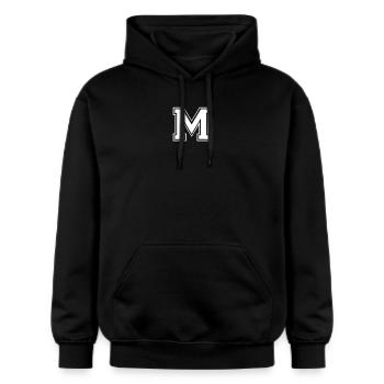 m - Gildan Unisex Softstyle® Midweight Hoodie - Schwarz - Vorne - Marisol (170cm) & Nik (191cm)