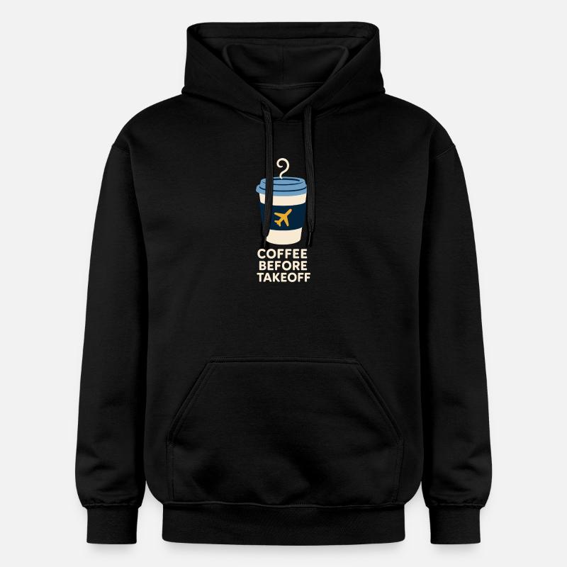 Flugbegleiter Kabinencrew Leben Luftfahrt - Gildan Unisex Softstyle® Midweight Hoodie - Schwarz