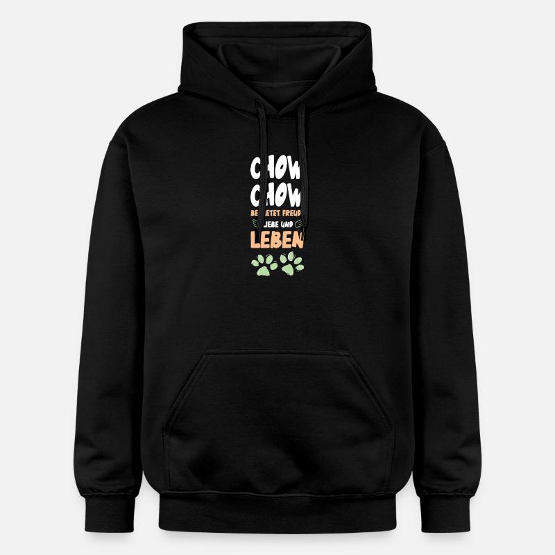 ChowChow Amour et Vie Schéma - Sweat à capuche Softstyle® Gildan Unisexe - noir