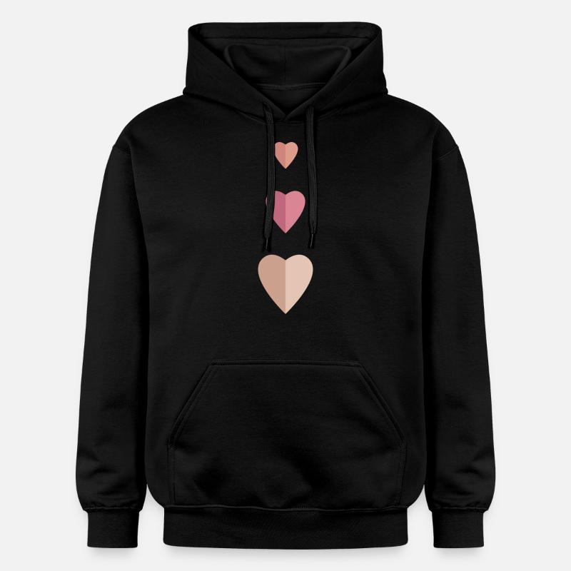 3 Coeurs - Sweat à capuche Softstyle® Gildan Unisexe - noir