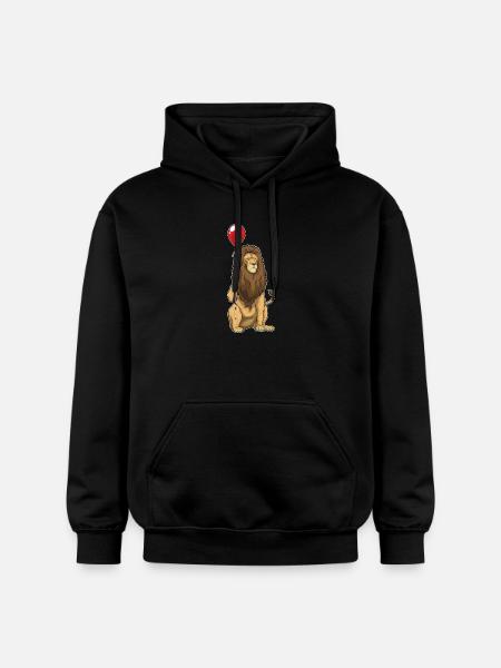 Lion Balloon - Gildan Unisex Softstyle® Midweight Hoodie - black