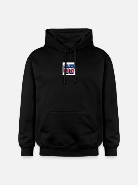 67 Patriotic Number - Gildan Unisex Softstyle® Midweight Hoodie - black
