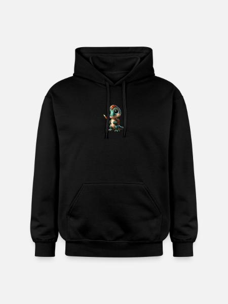 Velociraptor Cartoon 3 - Sweat à capuche Softstyle® Gildan Unisexe - noir