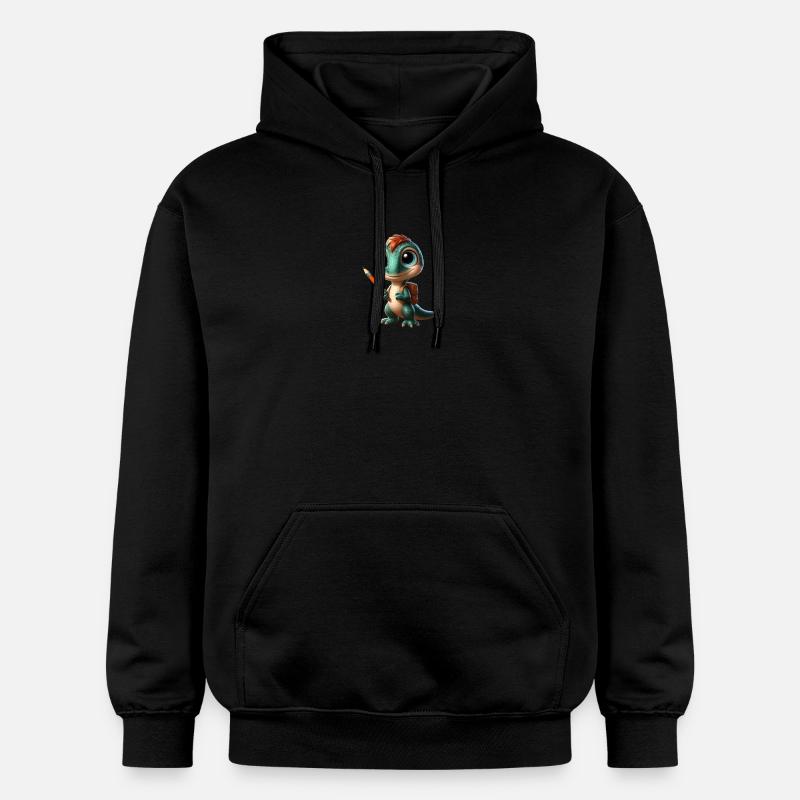 Velociraptor Cartoon 3 - Sweat à capuche Softstyle® Gildan Unisexe - noir
