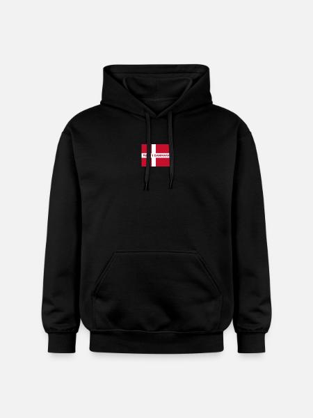 Drapeau danois – Né au Danemark - Sweat à capuche Softstyle® Gildan Unisexe - noir