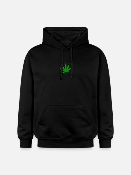Cannabis Leaf Plant - Gildan Unisex Softstyle® Midweight Hoodie - black