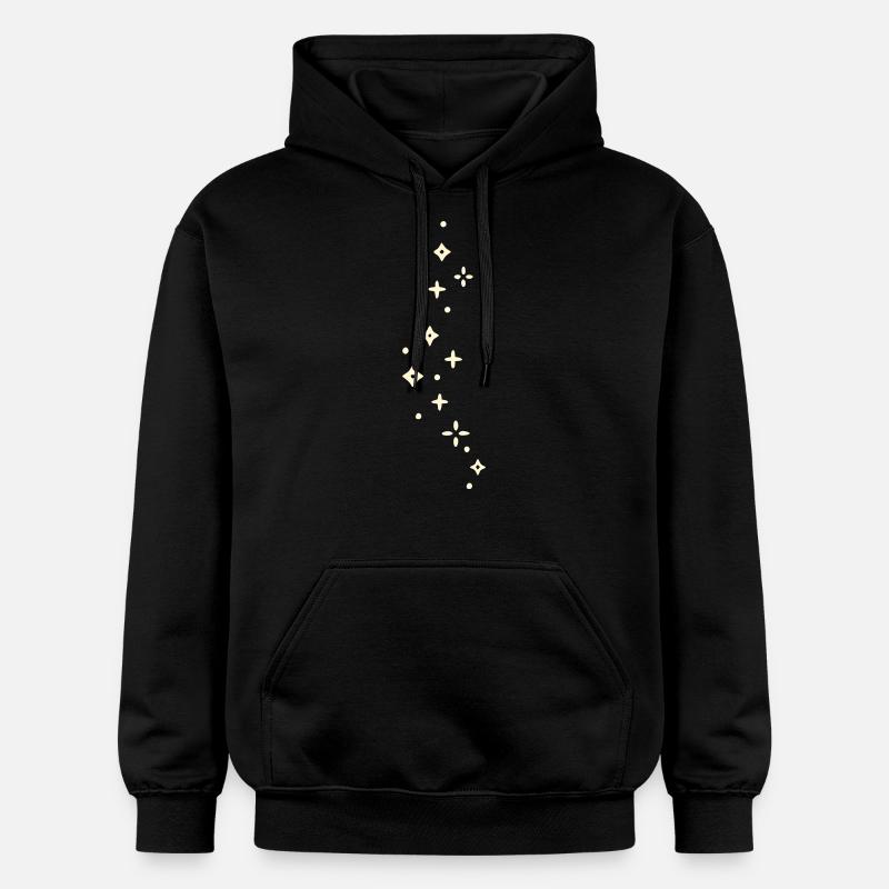 Ligne d’étoiles scintillantes - Sweat à capuche Softstyle® Gildan Unisexe - noir