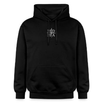 MDMA - Gildan Unisex Softstyle® Midweight Hoodie - Schwarz - Vorne - Marisol (170cm) & Nik (191cm)