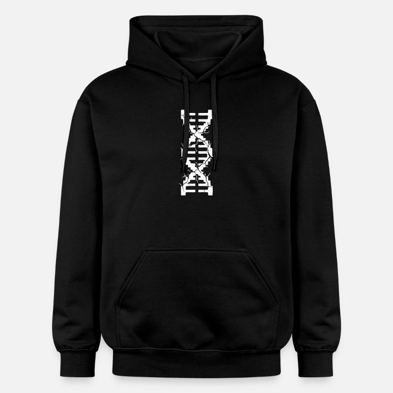 Destroyed DNA Helix Mutation - Gildan Unisex Softstyle® Midweight Hoodie - black