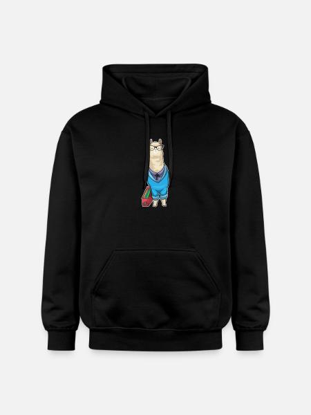 Alpaca Secretary Folder Office - Gildan Unisex Softstyle® Midweight Hoodie - black