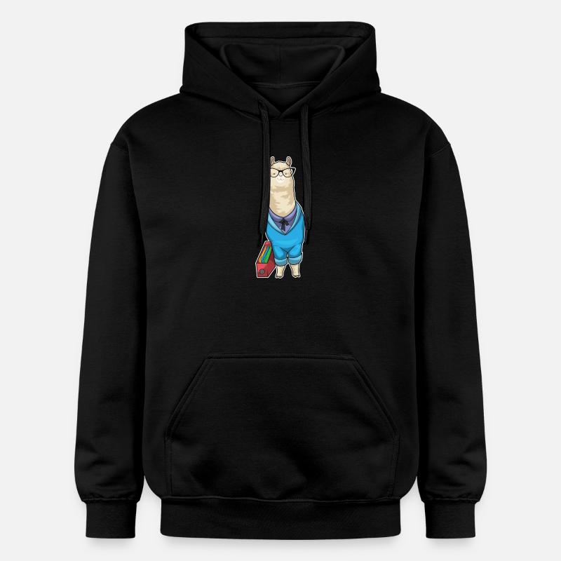 Alpaca Secretary Folder Office - Gildan Unisex Softstyle® Midweight Hoodie - black