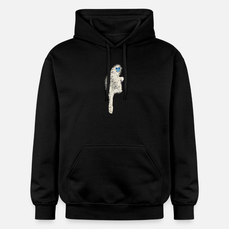 Ami singe hirsute - Sweat à capuche Softstyle® Gildan Unisexe - noir