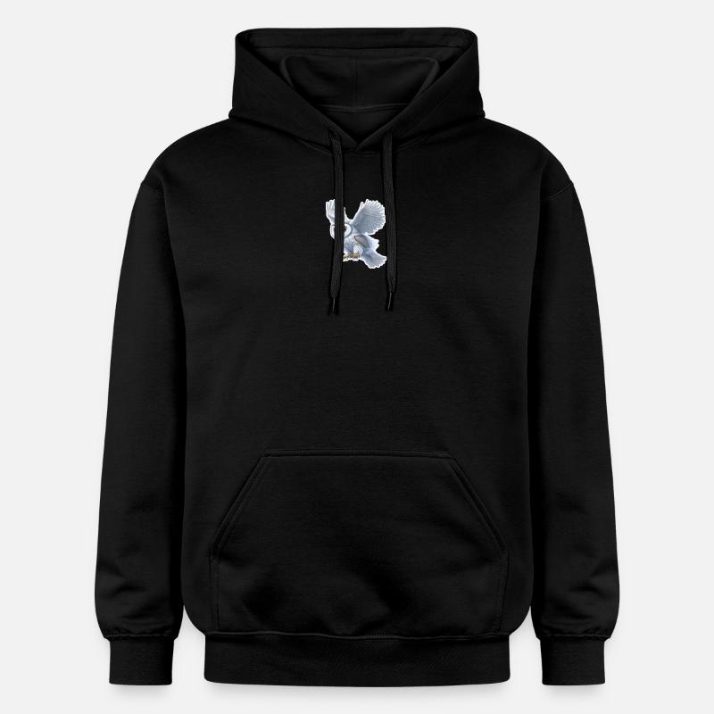Autocollant de vol de hibou - Sweat à capuche Softstyle® Gildan Unisexe - noir