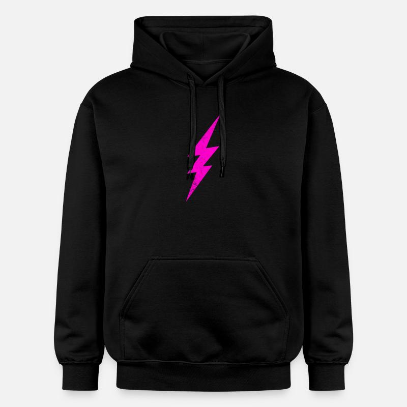 Éclair rose brillant - Sweat à capuche Softstyle® Gildan Unisexe - noir