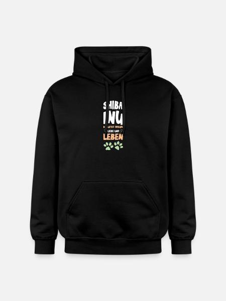 Shiba Inu Love and Life - Gildan Unisex Softstyle® Midweight Hoodie - black