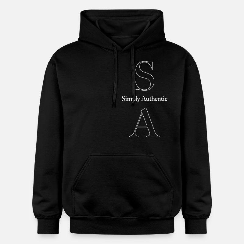 Affirmation simplement authentique - Sweat à capuche Softstyle® Gildan Unisexe - noir