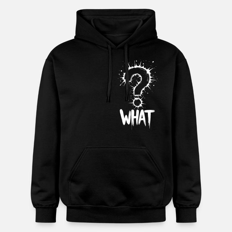 What Question Mark Splash - Gildan Unisex Softstyle® Midweight Hoodie - black