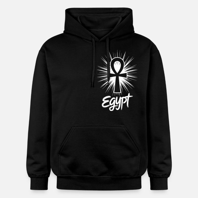 Égypte Ankh Symbole Splash - Sweat à capuche Softstyle® Gildan Unisexe - noir