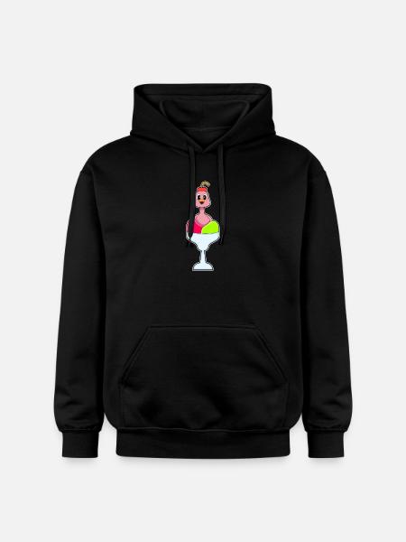 Flamingo Eisbecher - Gildan Unisex Softstyle® Midweight Hoodie - Schwarz