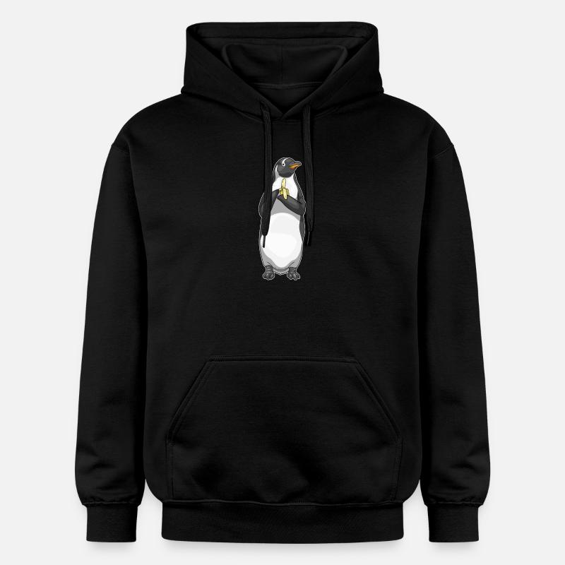Pingouin Banane Fruit - Sweat à capuche Softstyle® Gildan Unisexe - noir