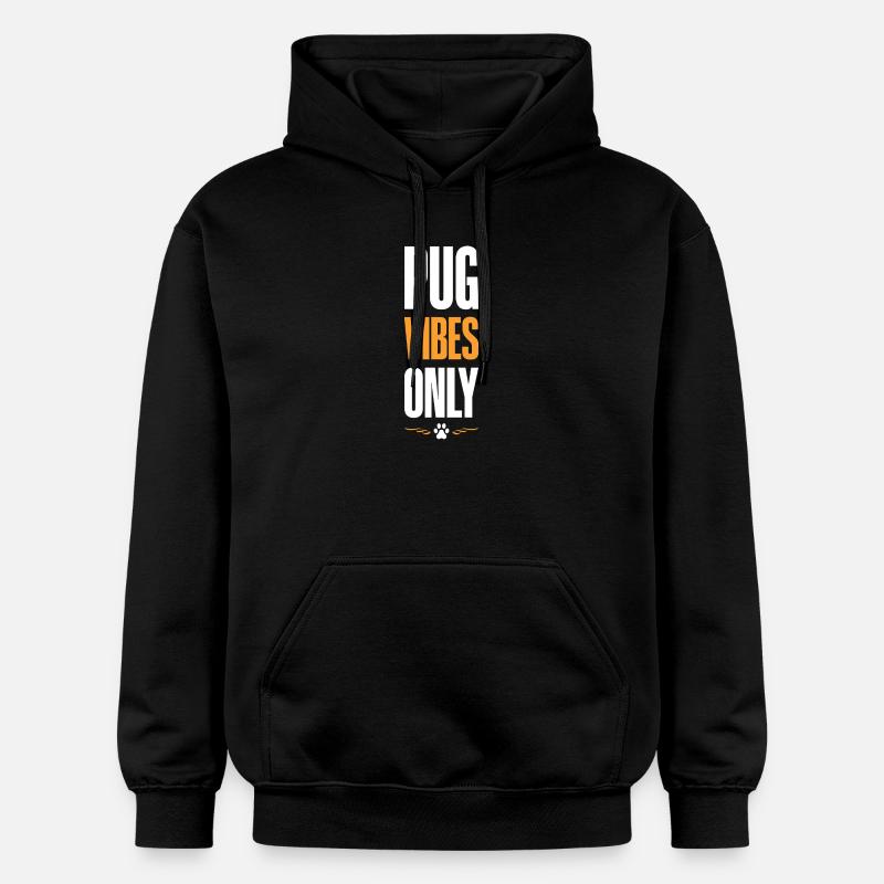 Pug Vibes uniquement - Sweat à capuche Softstyle® Gildan Unisexe - noir