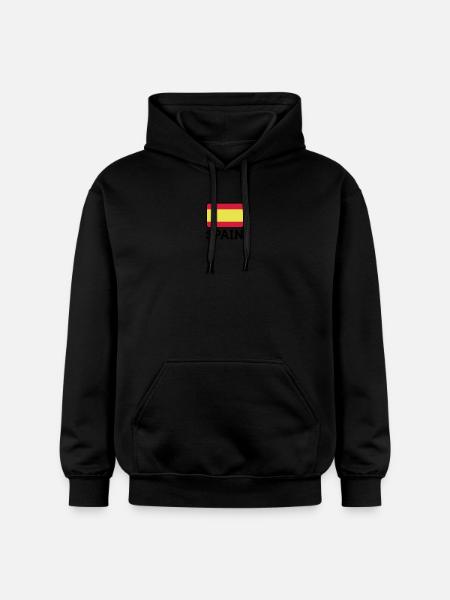 National Flag of Spain - Gildan Unisex Softstyle® Midweight Hoodie - black