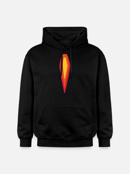 flame - Gildan Unisex Softstyle® Midweight Hoodie - black