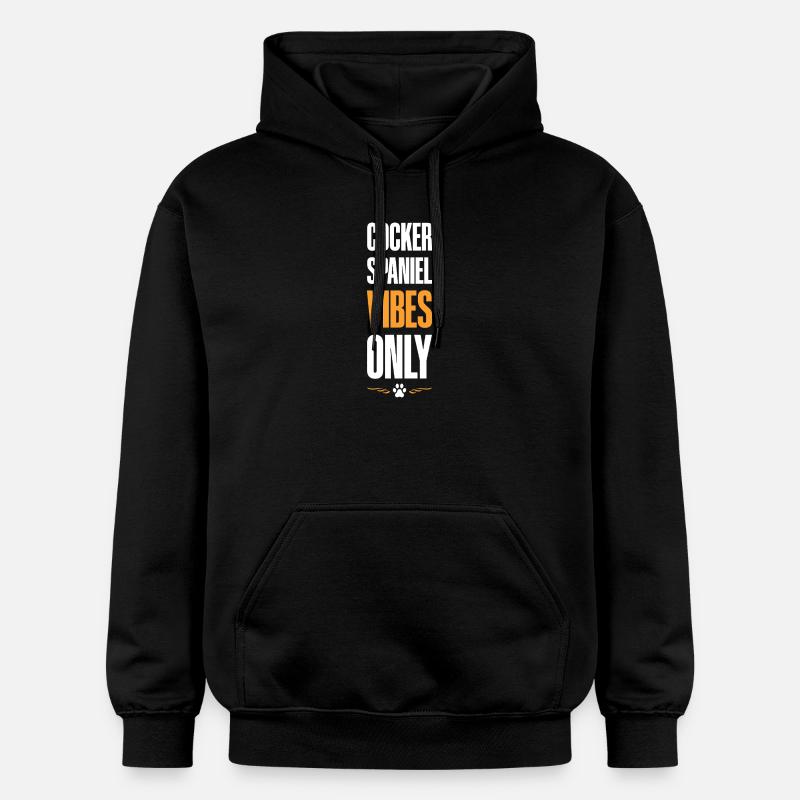 Cocker Spaniel Vibes Only - Gildan Unisex Softstyle® Midweight Hoodie - Schwarz