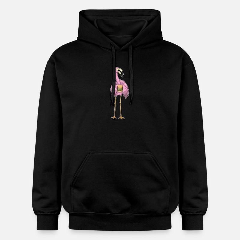 Burger flamant rose - Sweat à capuche Softstyle® Gildan Unisexe - noir