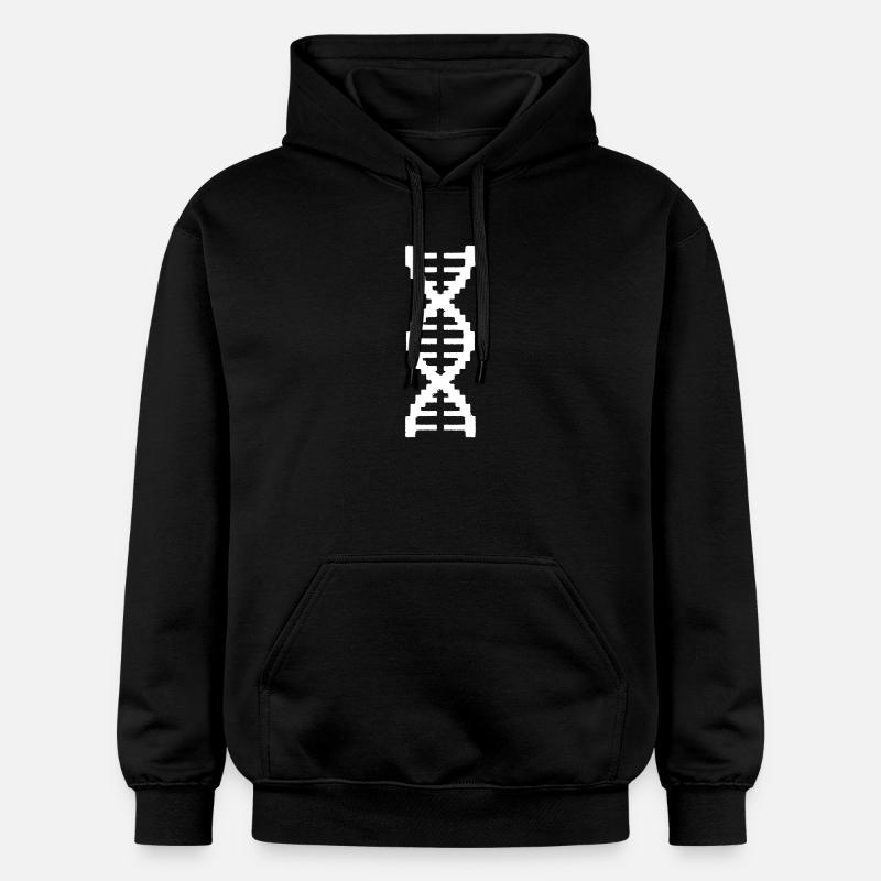 Pixel DNA Rétro 8 Bits - Sweat à capuche Softstyle® Gildan Unisexe - noir