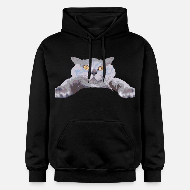 Chat - - Sweat à capuche Softstyle® Gildan Unisexe - noir