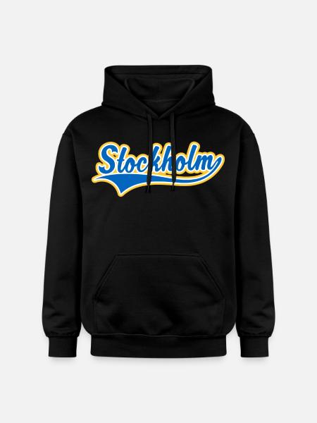 Stockholm Swoosh - Gildan luvtröja unisex Softstyle® Midweight - svart