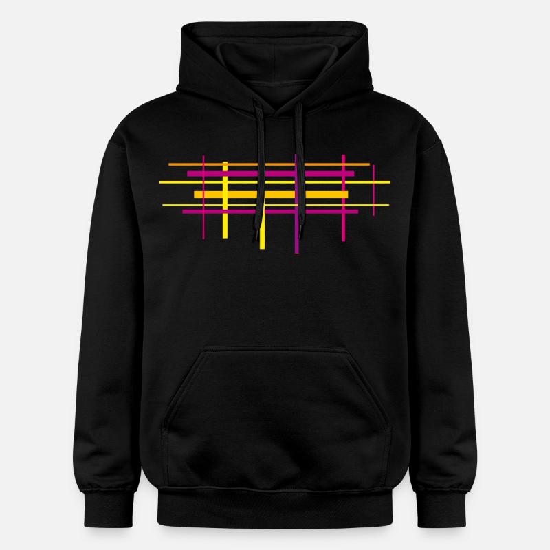abstrakt / Linien - Sweat à capuche Softstyle® Gildan Unisexe - noir