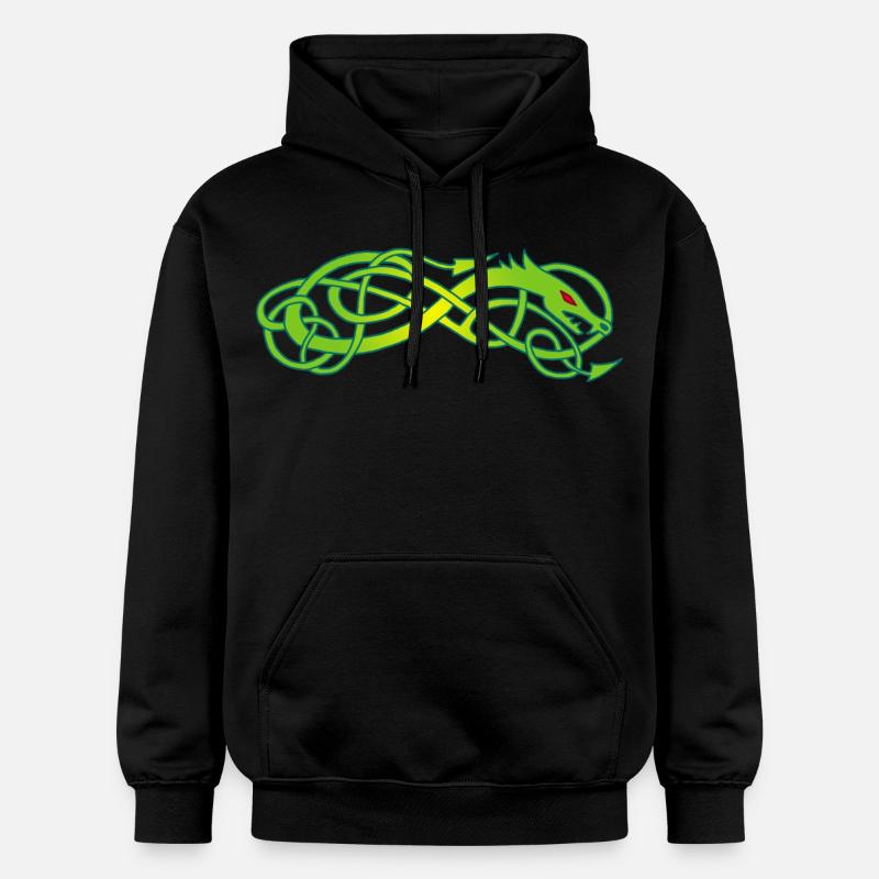 Serpent celte vert - Sweat à capuche Softstyle® Gildan Unisexe - noir
