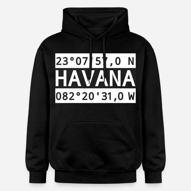Coordonnées de La Havane - Sweat à capuche Softstyle® Gildan Unisexe - noir