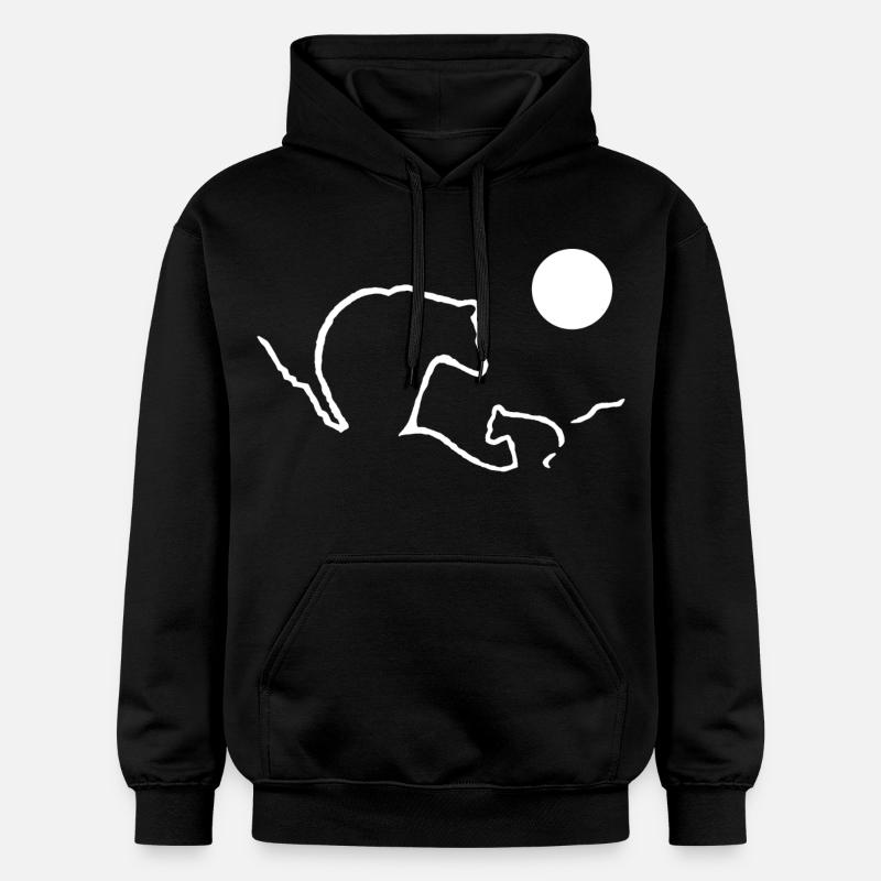 Maman ours et ourson - Sweat à capuche Softstyle® Gildan Unisexe - noir