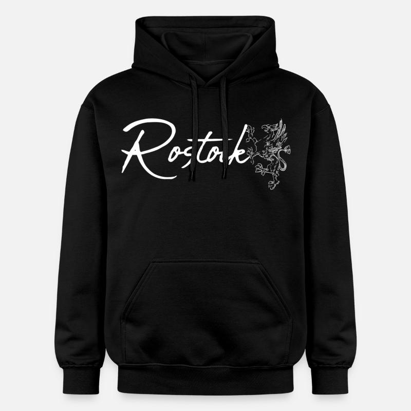 Lettrage Rostock avec Greif - Sweat à capuche Softstyle® Gildan Unisexe - noir
