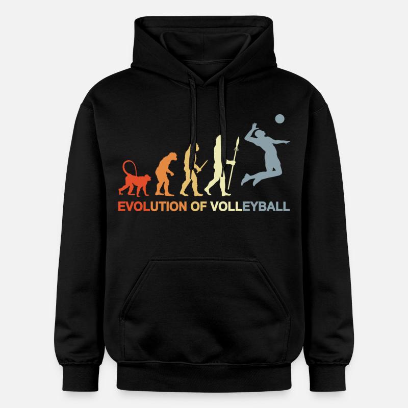 Évolution d’un joueur de volley-ball - Sweat à capuche Softstyle® Gildan Unisexe - noir