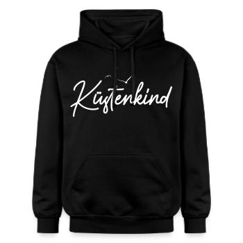 Küstenkind - Gildan Unisex Softstyle® Midweight Hoodie - Schwarz - Vorne - Marisol (170cm) & Nik (191cm)