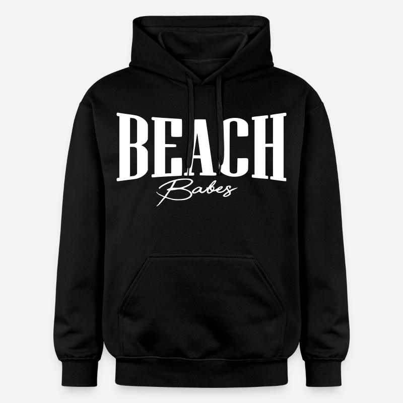 fille de plage de plage - Sweat à capuche Softstyle® Gildan Unisexe - noir