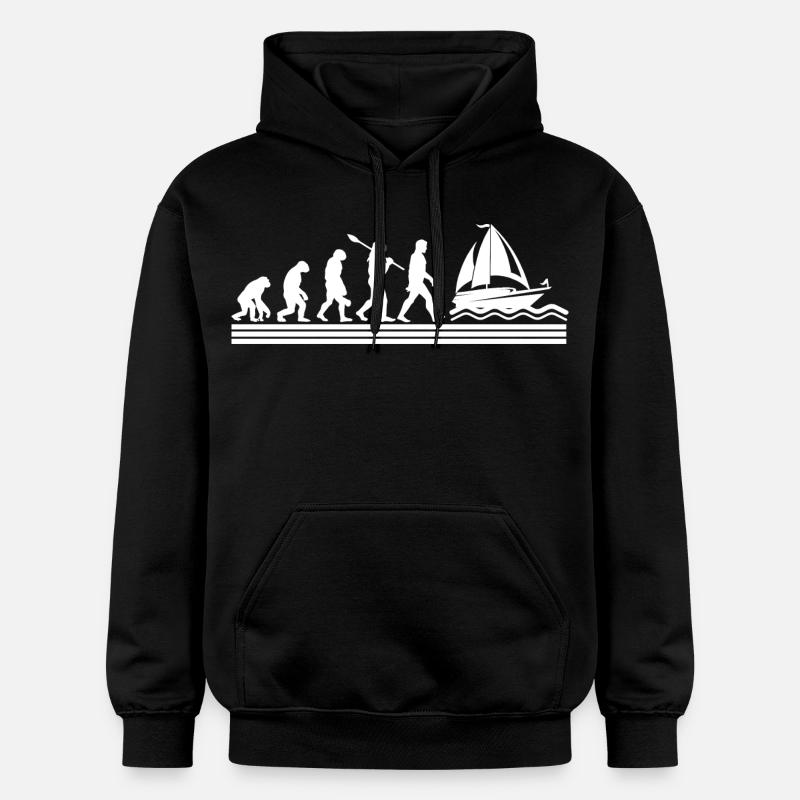 Segeln Segler Segelboot Evolution - Gildan Unisex Softstyle® Midweight Hoodie - Schwarz