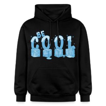 Sei Cool - Gildan Unisex Softstyle® Midweight Hoodie - Schwarz - Vorne - Marisol (170cm) & Nik (191cm)