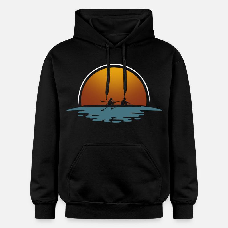 Rameur Rameur Bateau à rames - Sweat à capuche Softstyle® Gildan Unisexe - noir