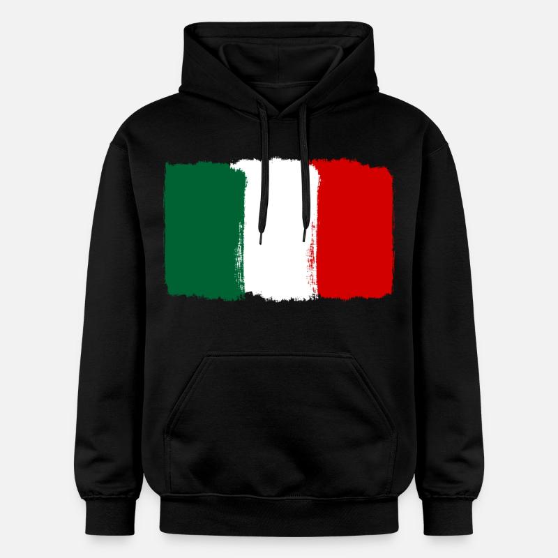 Drapeau de l’Italie utilisé look - Sweat à capuche Softstyle® Gildan Unisexe - noir