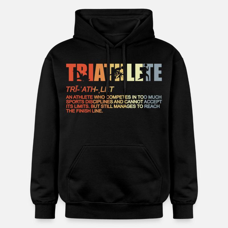 Définition du triathlète - Sweat à capuche Softstyle® Gildan Unisexe - noir