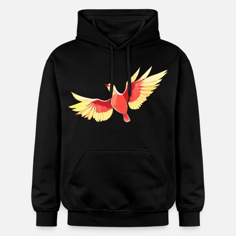 Oiseau planant dans le ciel - Sweat à capuche Softstyle® Gildan Unisexe - noir
