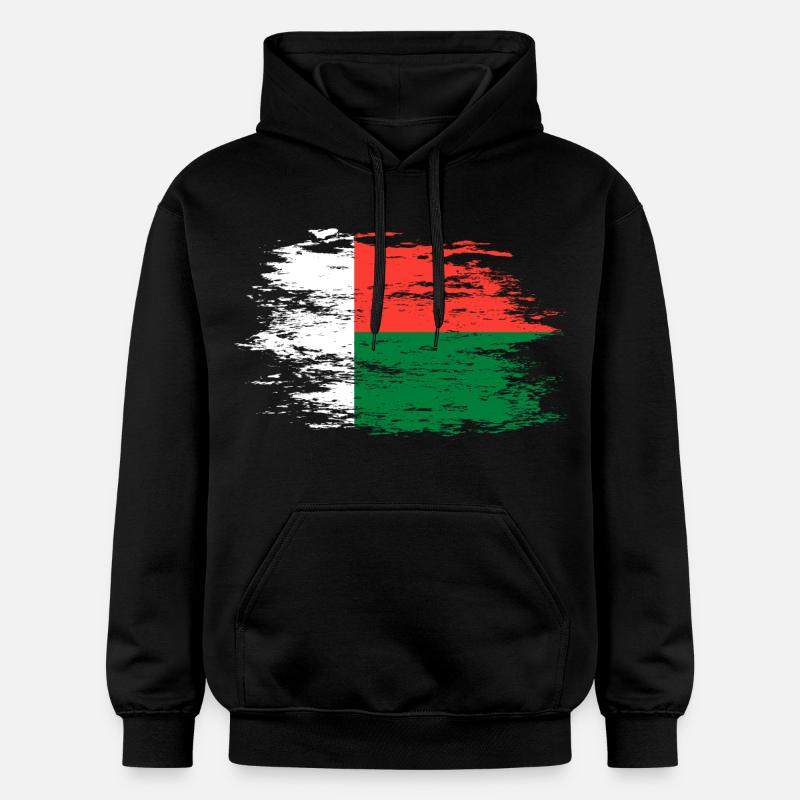 Drapeau de Madagascar utilisé - Sweat à capuche Softstyle® Gildan Unisexe - noir