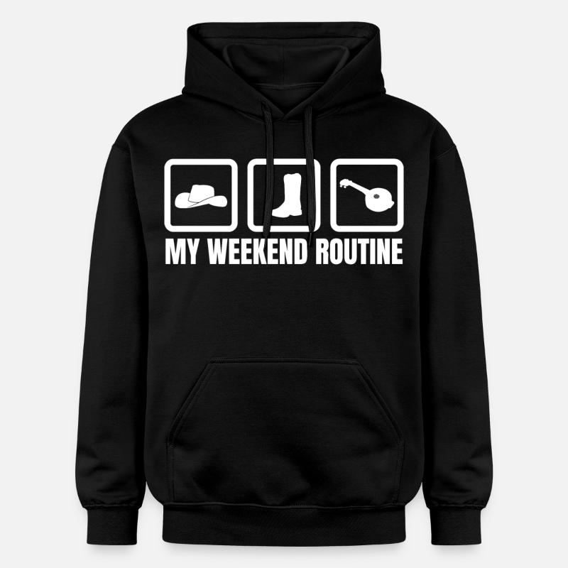 Banjo Routine du week-end - Sweat à capuche Softstyle® Gildan Unisexe - noir